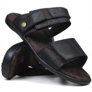 Sandália Masculina em Couro Fivelas Deck Be (or. 300)